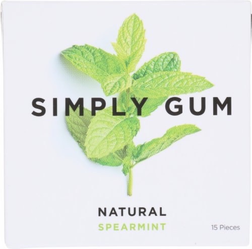 Simply Gum Natural Spearmint Gum Perspective: front