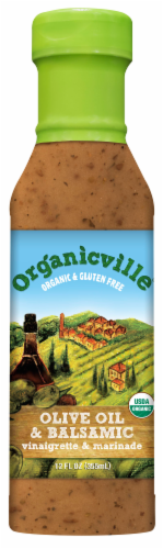 Organicville Olive Oil and Balsamic Vinaigrette & Marinade Perspective: front