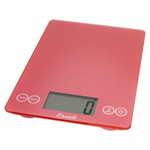 Escali Atri Glass Red Digital Scale Perspective: front