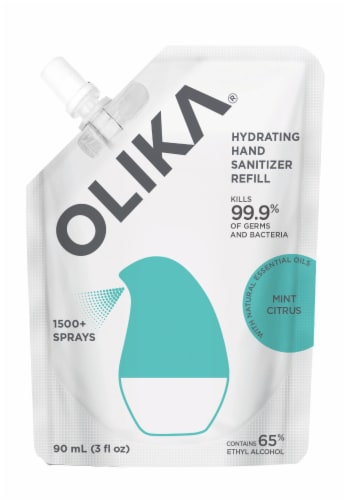 Olika Mint Citrus Hydrating Hand Sanitizer Refill Perspective: front