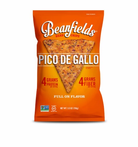 Beanfields Pico de Gallo Bean Chips Perspective: front
