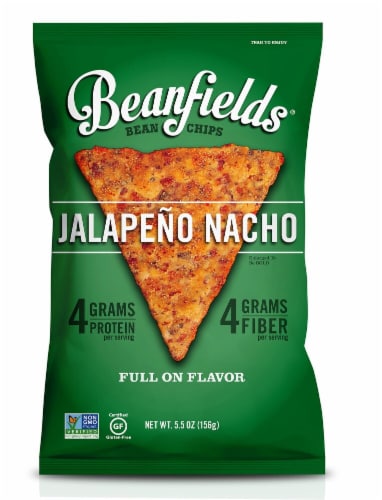 Beanfields® Jalapeno Nacho Bean Chips Perspective: front