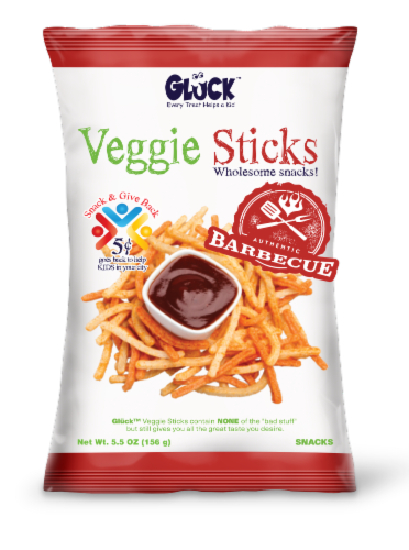 Gluck™ Authentic Barbecue Veggie Sticks Perspective: front