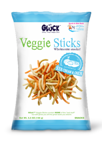 Gluck™ Authentic Sour Cream & Onion Veggie Sticks Perspective: front