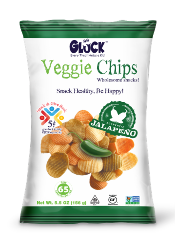 Gluck Veggie Jalapeño Chips Perspective: front