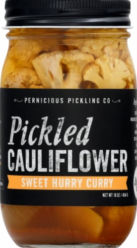 Pernicious Pickling Co. Sweet Hurry Curry Pickled Cauliflower Perspective: front
