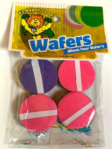 El Super Leon Hostias Wheat Flour Wafer's Candy Perspective: front