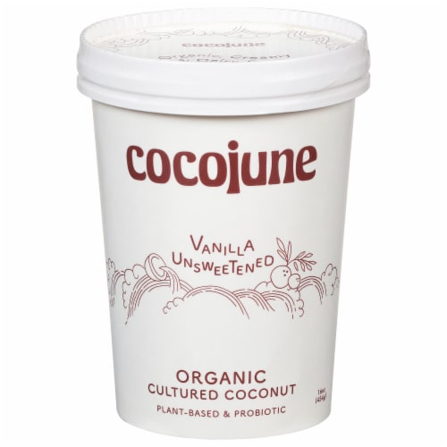 Cocojune Organic Unsweetened Vanilla & Chamomile Coconut Yogurt Perspective: front