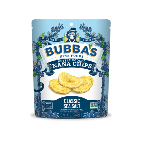 Bubba's Fine Foods, Classic Sea Salt 'Nana Chips Perspective: front
