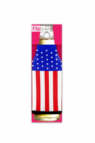 Freaker American Flag Beverage Thermal Cover Perspective: front