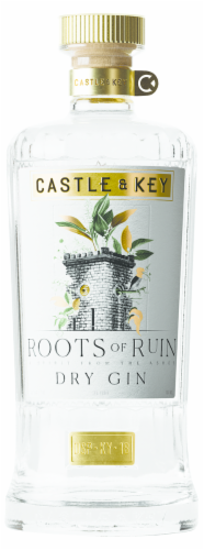Castle & Key Roots of Ruin Dry Gin Perspective: front