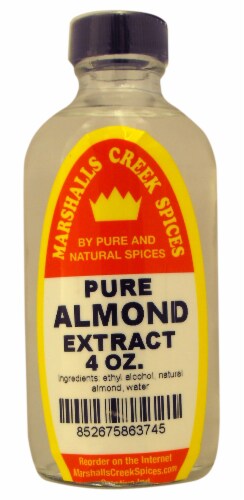 Marshalls Creek Spices PURE ALMOND EXTRACT  4 oz Kosher Perspective: front