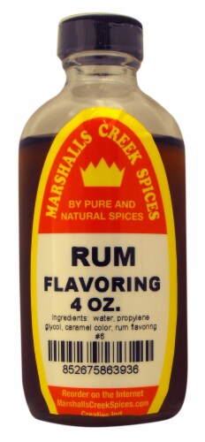 Marshalls Creek Spices RUM FLAVORING  4 oz Kosher Perspective: front