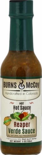 Burns & McCoy Very Hot Reaper Verde Hot Sauce Perspective: front