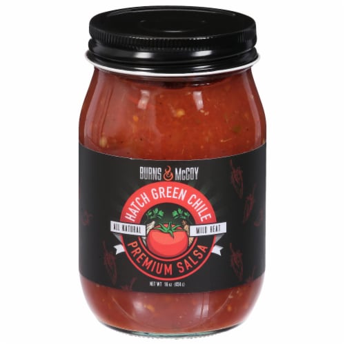 Burns & McCoy Hatch Green Chile Mild Heat Salsa Perspective: front