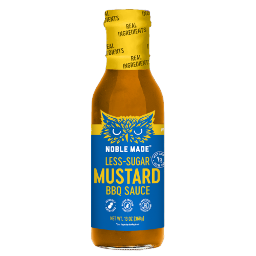 The New Primal Noble Made Mustard BBQ Cooking & Dipping Sauce Perspective: front