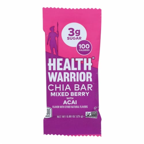 Health Warrior™ Acai Berry Chia Bar Perspective: front