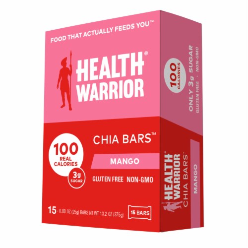 Health Warrior Mango Chia Seed Bars Perspective: front