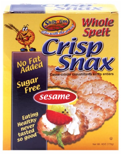 Shibolim® Whole Spelt Sesame Crisp Snax Perspective: front