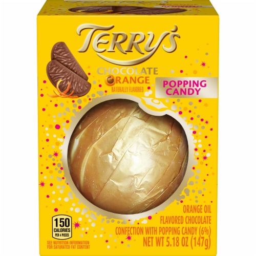 Terry's Popping Candy Chocolate Orange Ball Holiday Candy, 5.18 oz