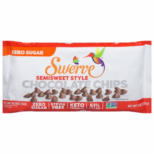 Swerve SemiSweet Style Chocolate Chips Perspective: front