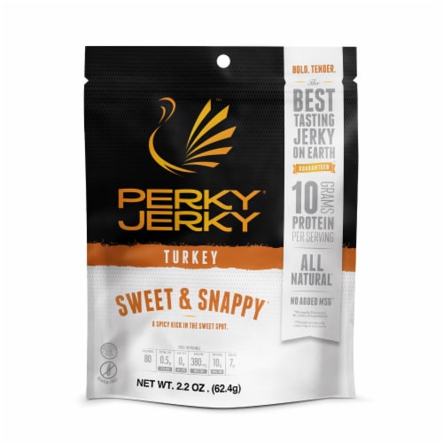 Perky Jerky® Sweet & Snappy Turkey Perspective: front
