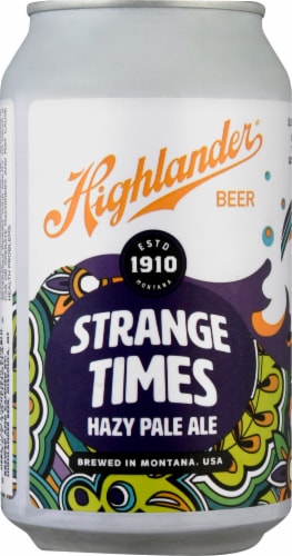 Highlander® Beer Strange Times Hazy Pale Ale Perspective: front