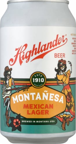 Highlander® Beer Montanesa Mexican Lager Perspective: front