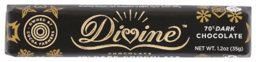 Divine 70% Dark Chocolate Bar Perspective: front