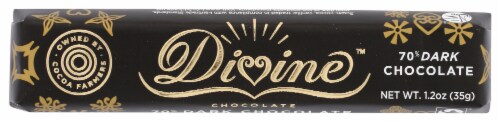 Divine 70% Dark Chocolate Bar Perspective: front