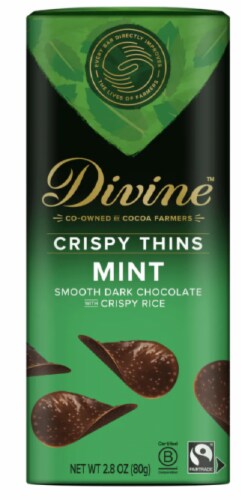 Divine Dark Chocolate with Mint Crispy Thins, 2.8 oz - King Soopers