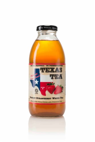 Texas® Poteet Strawberry White Iced Tea Bottle Perspective: front