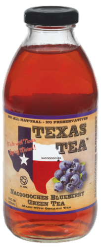 Texas® Blueberry Nacogdoches Green Iced Tea Bottle Perspective: front