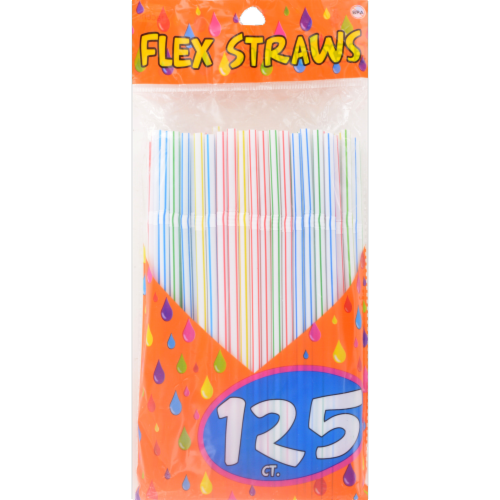 Stripe Flex Straws Perspective: front