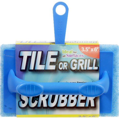 Tile or Grill Scrubber - Blue Perspective: front