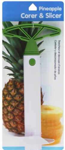 Lami Pineapple Corer and Slicer - Green/White Perspective: front