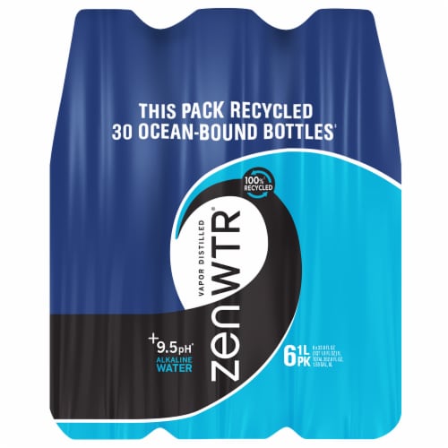 ZenWTR® Vapor Distilled Alkaline Bottled Water Perspective: front