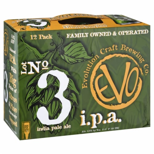 Evolution Craft Brewing Company Lot No.3 IPA Perspective: front