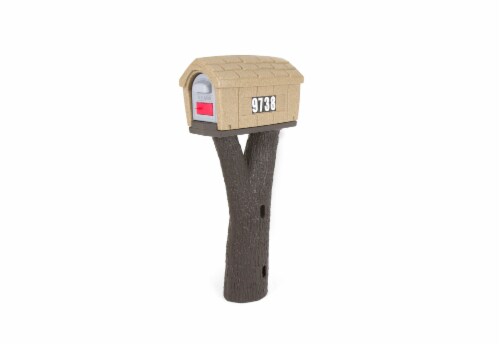 Simplay3 Rustic Home Mailbox - Sandstone/Espresso Perspective: front
