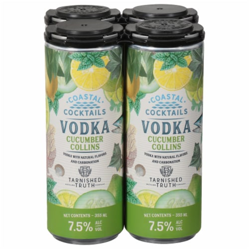 Coastal Cocktails Cucumber Collins Vodka Cocktail Perspective: front