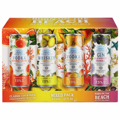 Coastal Cocktails Classic Cocktails Mixed Pack Cans Perspective: front
