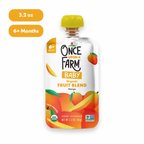 Once Upon a Farm™ Mango Organic Baby Food Pouch Perspective: front