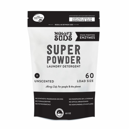 Molly's Suds Unscented Super Powder Laundry Detergent Perspective: front
