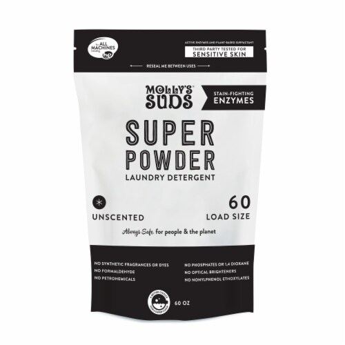 Molly's Suds Unscented Super Powder Laundry Detergent Perspective: front
