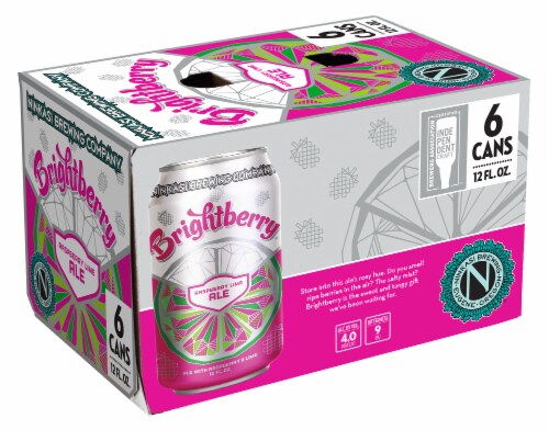 Ninkasi Brightberry Raspberry Lime Ale Beer Perspective: front