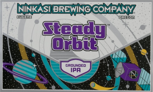 Ninkasi Brewing Company® Steady™ Orbit Grounded IPA Beer Perspective: front