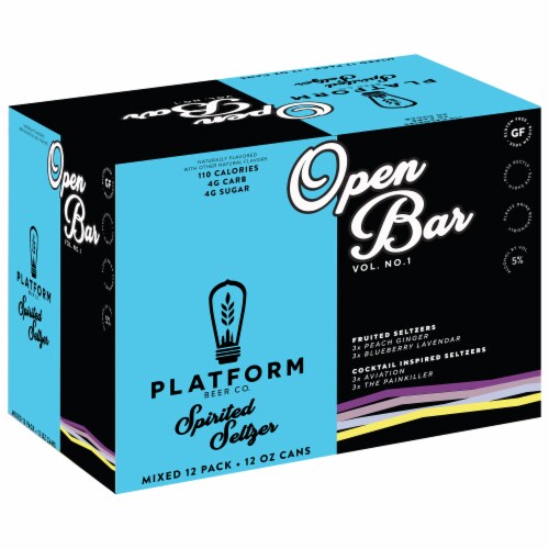 Platform Beer Open Bar Vol No 1 Spirited Hard Seltzer Perspective: front