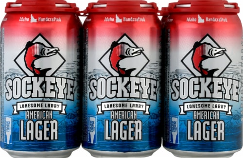 Sockeye Brewing Lonesome Larry Lager Beer Perspective: front