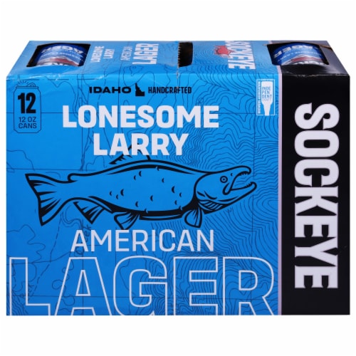 Sockeye Brewing Lonesome Larry Lager Beer Perspective: front