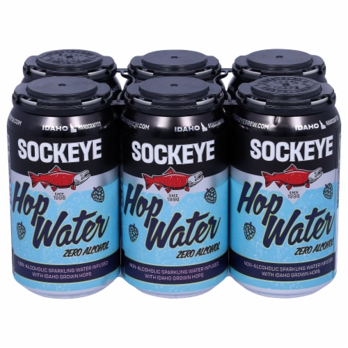 Sockeye Hop Water Zero Alcohol Beer Cans Perspective: front